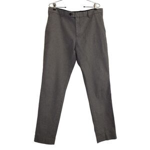 Frank & Oak Laurier Slim Black &‎ White Stretch Trousers Pants 34 x 32